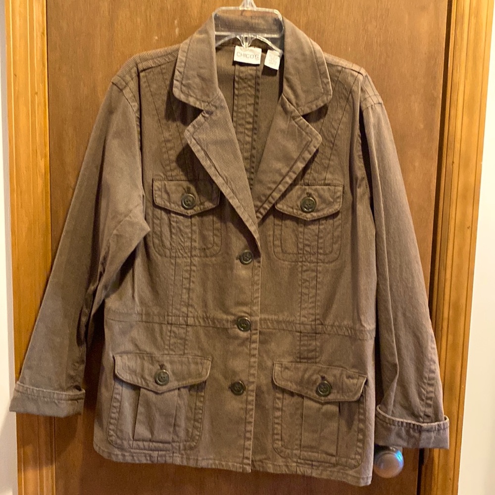 Chicos Cotton Jacket Button Front